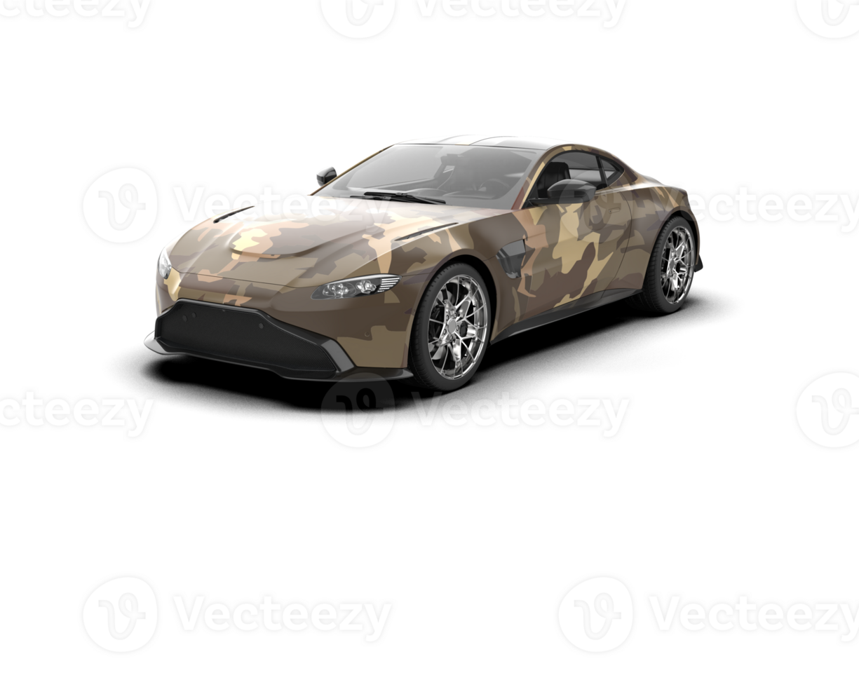 Realistic sport car isolated on background. 3d rendering - illustration png