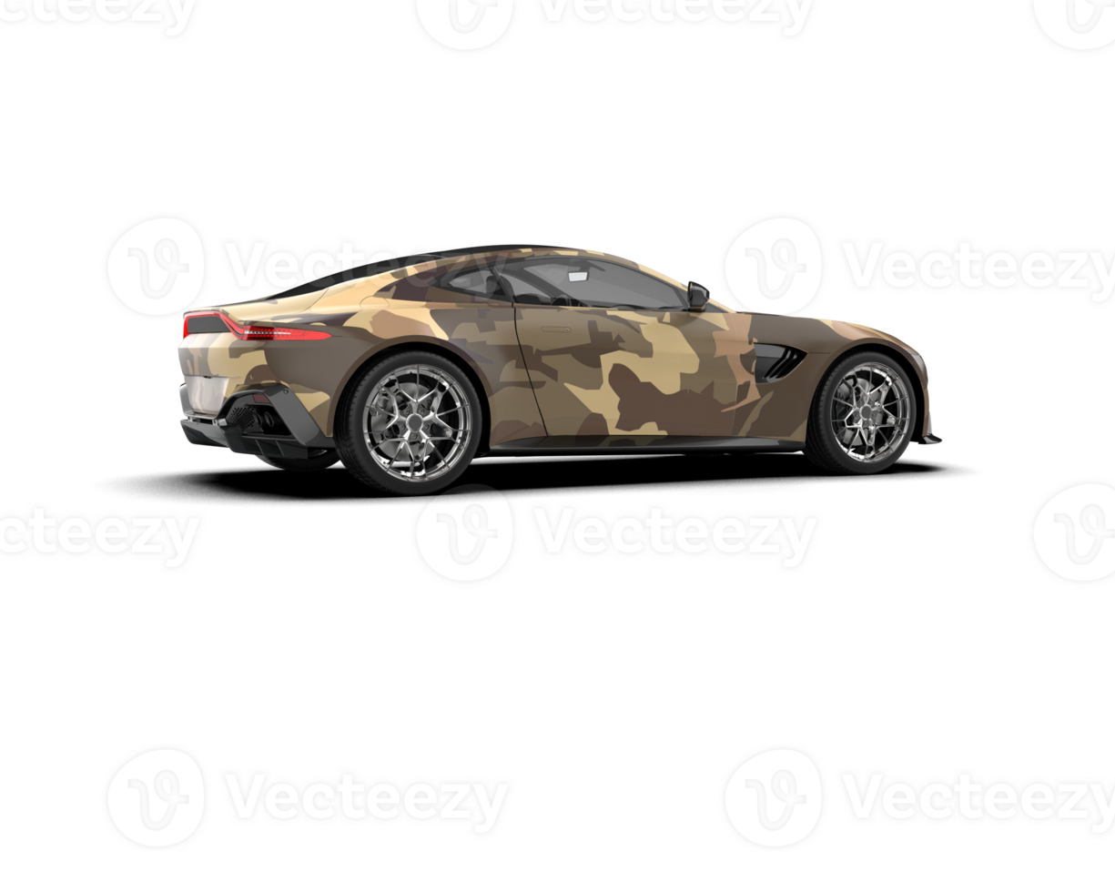 Realistic sport car isolated on background. 3d rendering - illustration png
