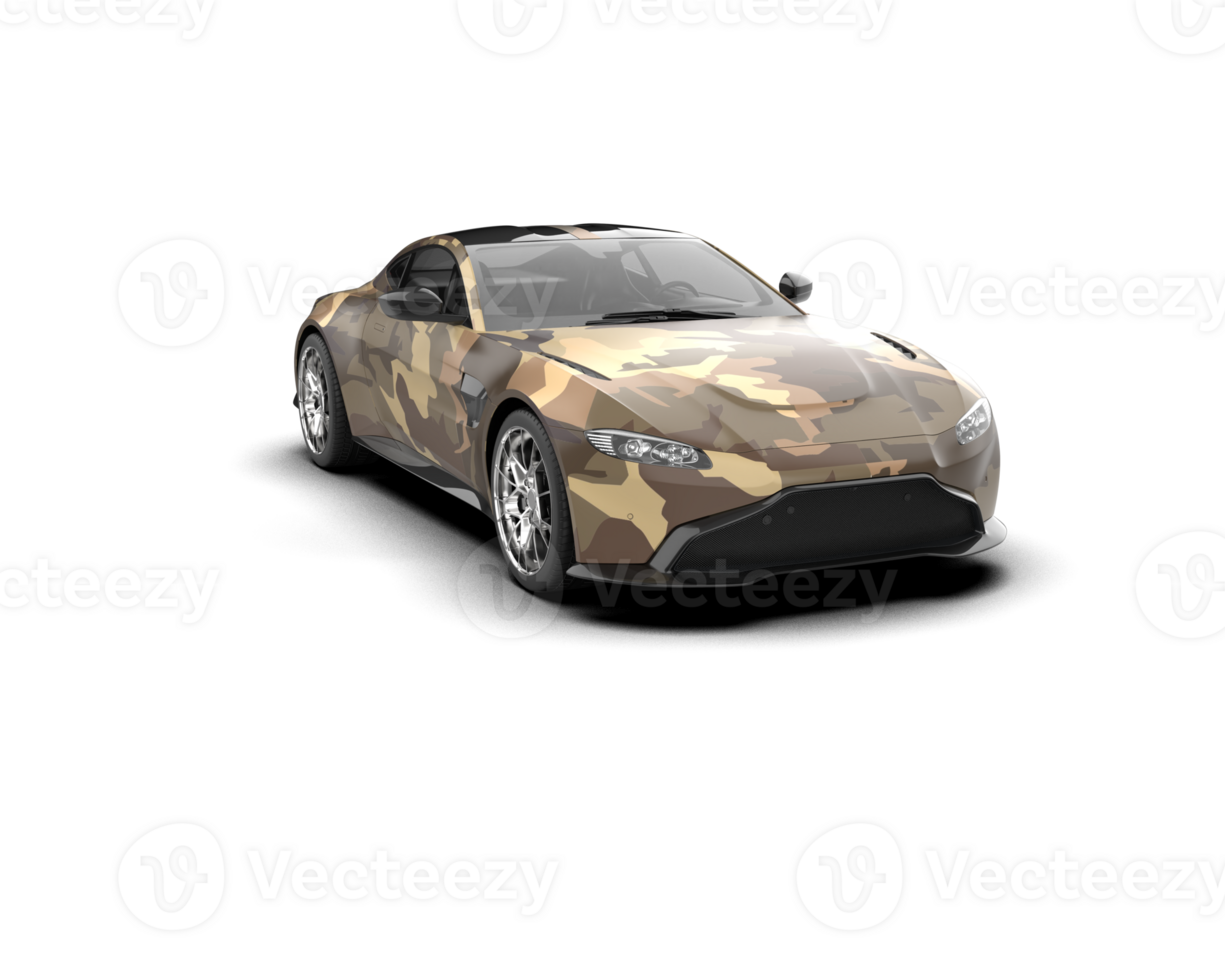 Realistic sport car isolated on background. 3d rendering - illustration png
