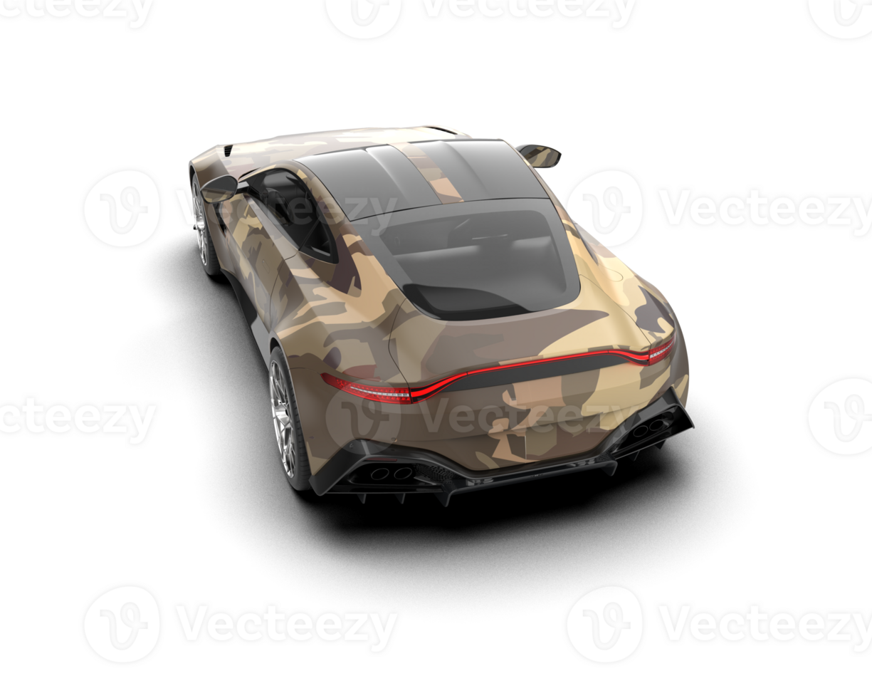 Realistic sport car isolated on background. 3d rendering - illustration png