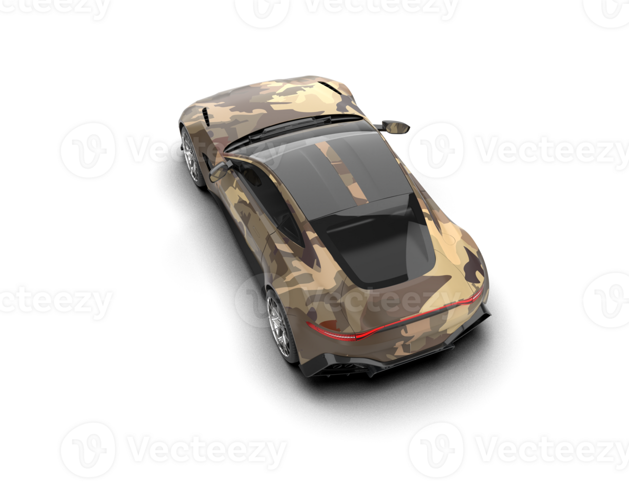 Realistic sport car isolated on background. 3d rendering - illustration png