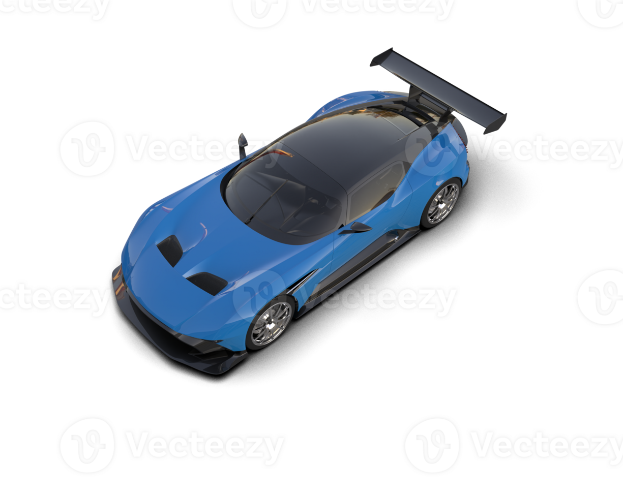 Realistic sport car isolated on background. 3d rendering - illustration png
