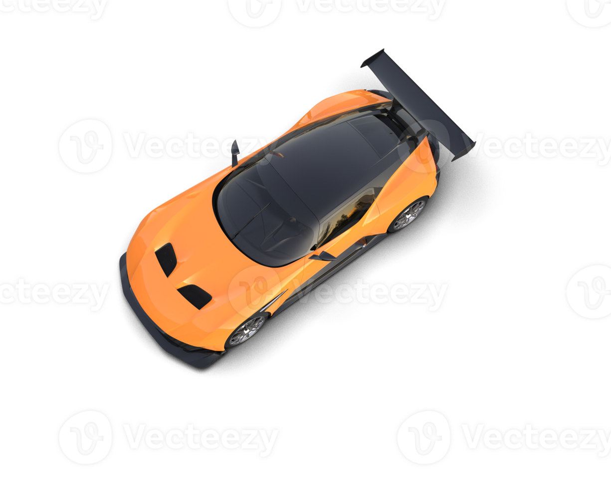 Realistic sport car isolated on background. 3d rendering - illustration png