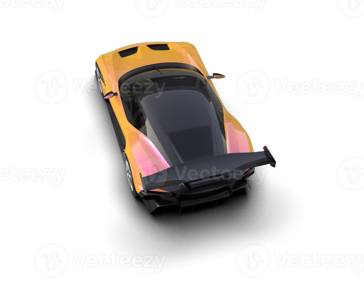 Realistic sport car isolated on background. 3d rendering - illustration png