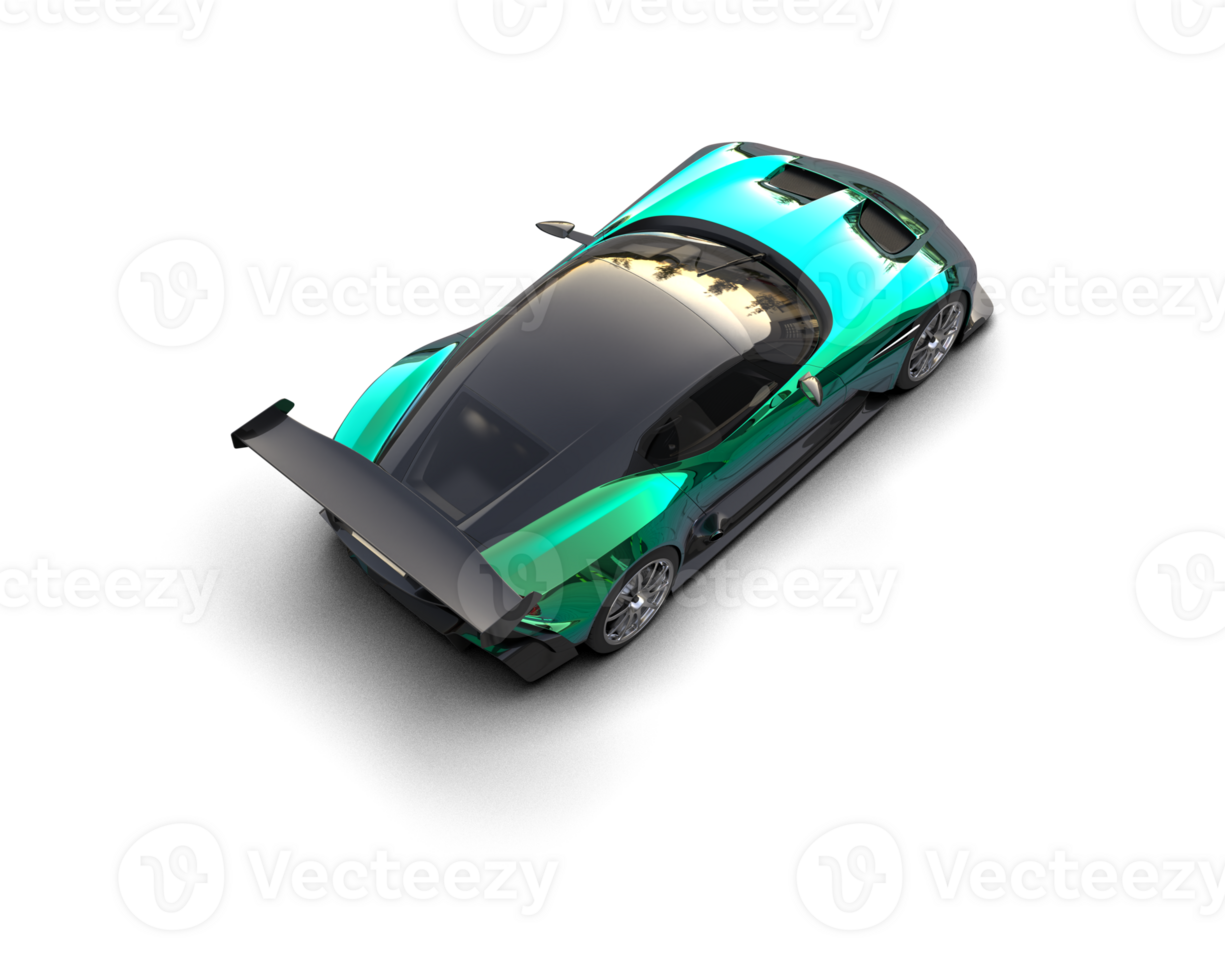 Realistic sport car isolated on background. 3d rendering - illustration png