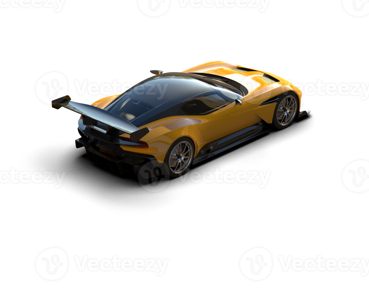Realistic sport car isolated on background. 3d rendering - illustration png