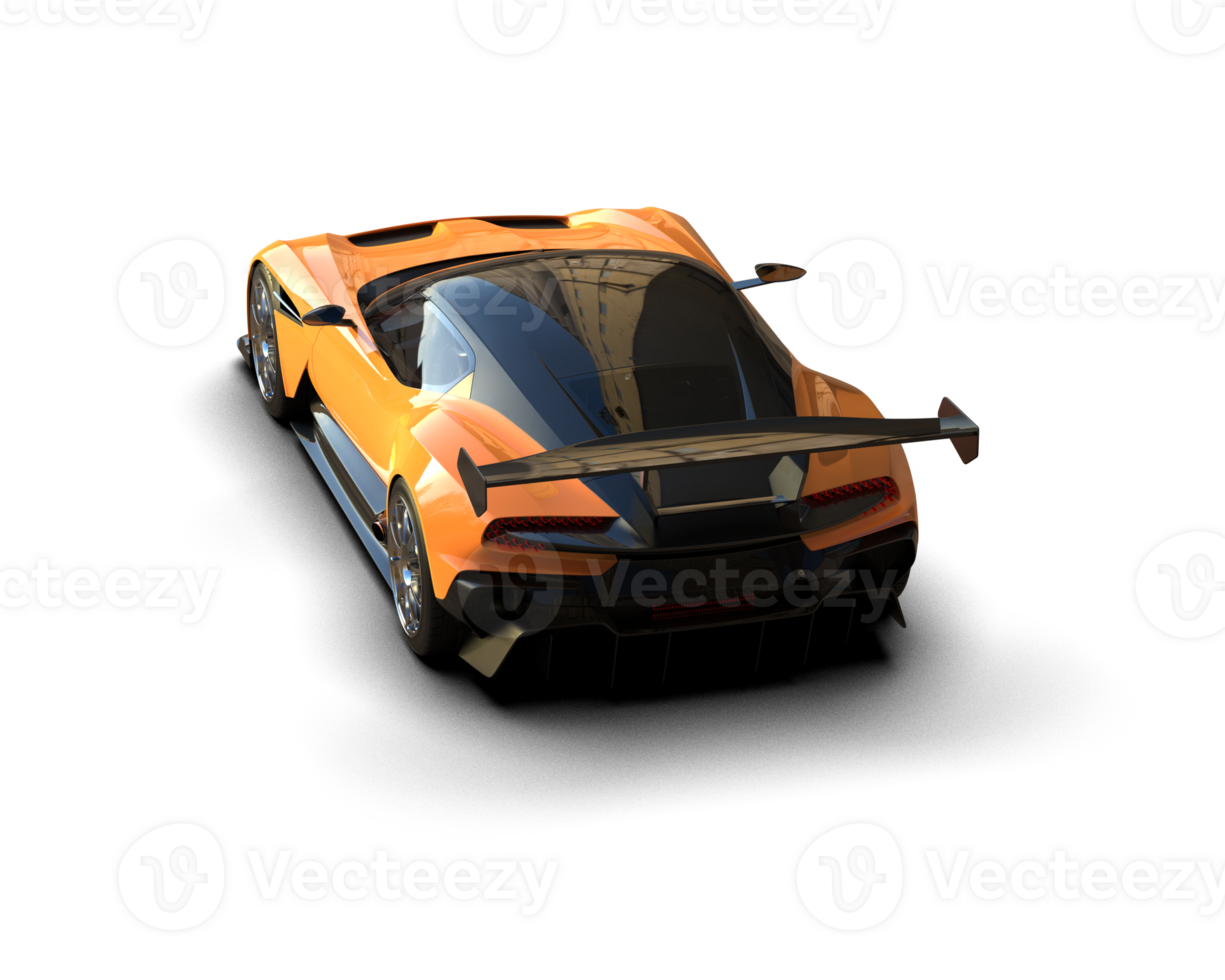 Realistic sport car isolated on background. 3d rendering - illustration png