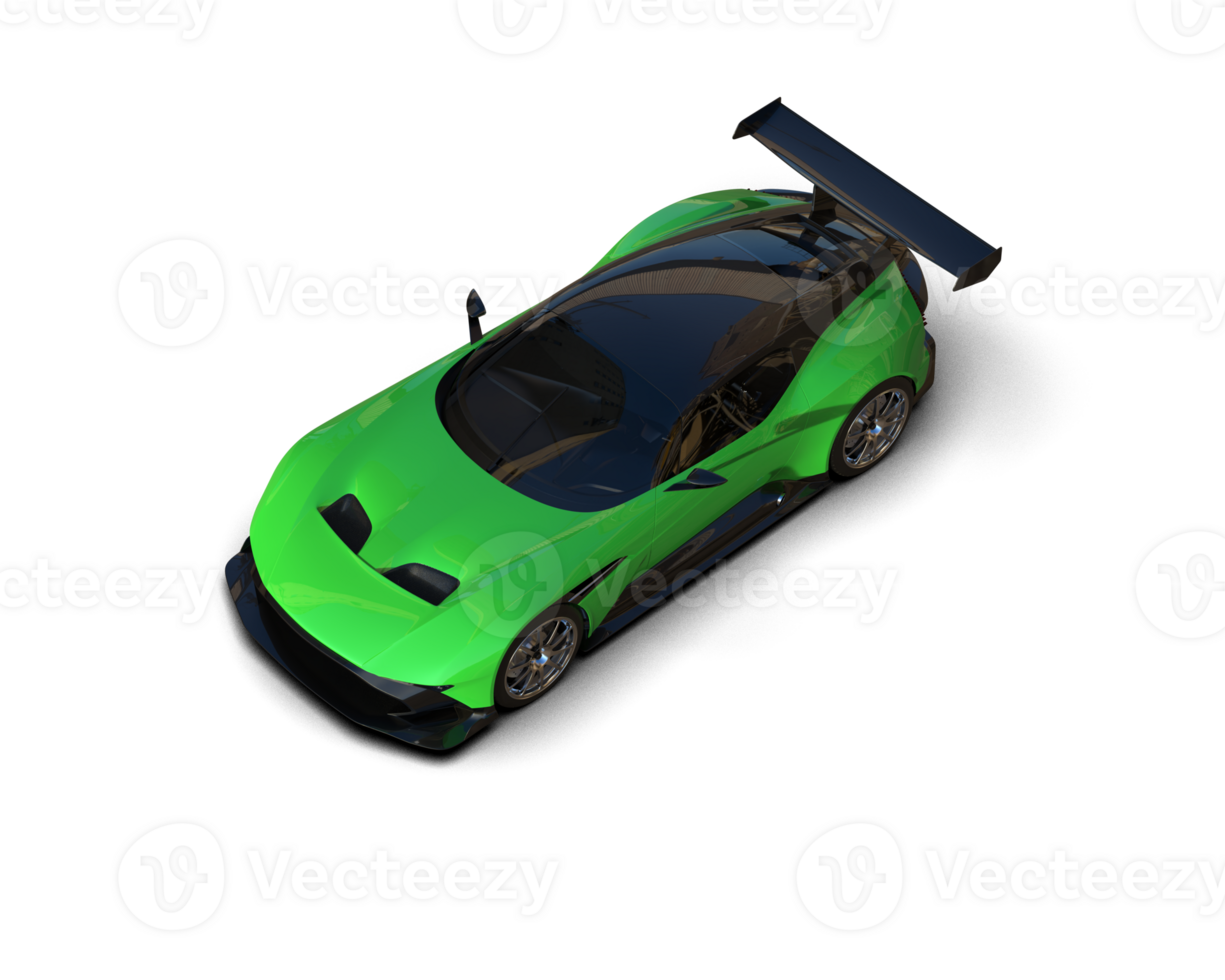 Realistic sport car isolated on background. 3d rendering - illustration png