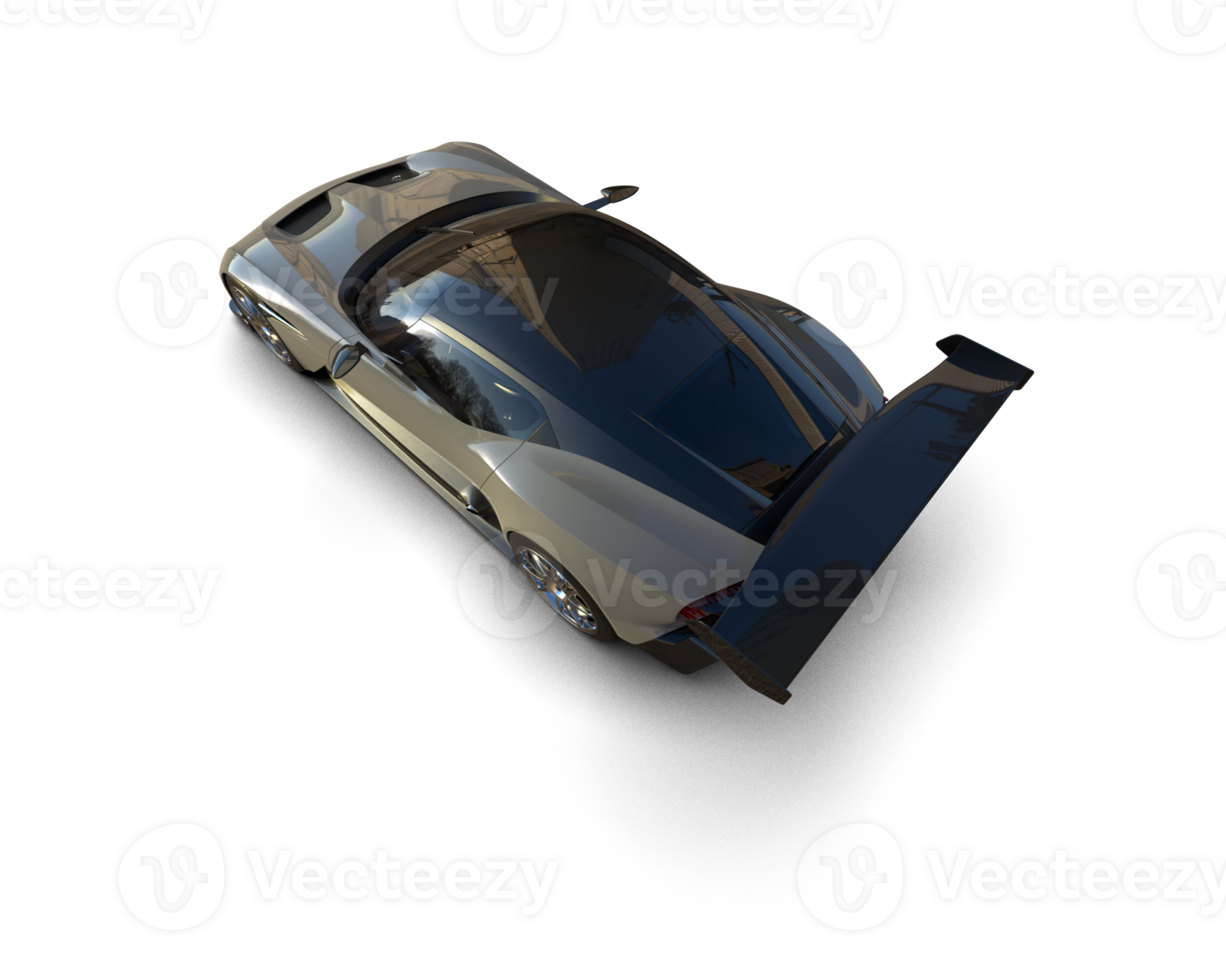 Realistic sport car isolated on background. 3d rendering - illustration png