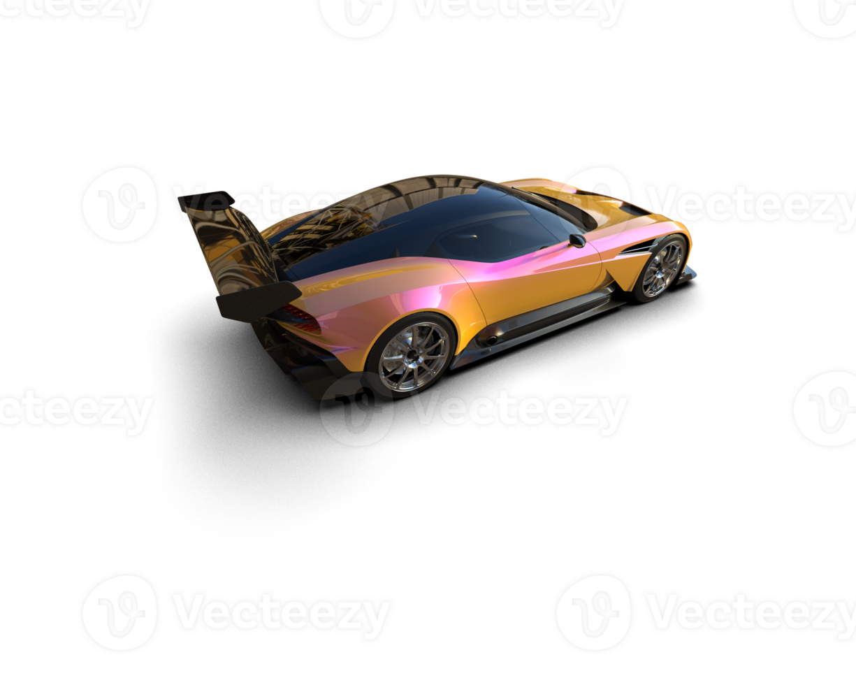 Realistic sport car isolated on background. 3d rendering - illustration png