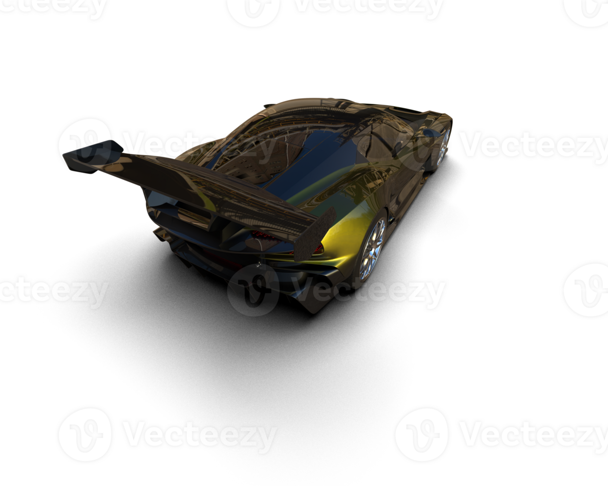 Realistic sport car isolated on background. 3d rendering - illustration png