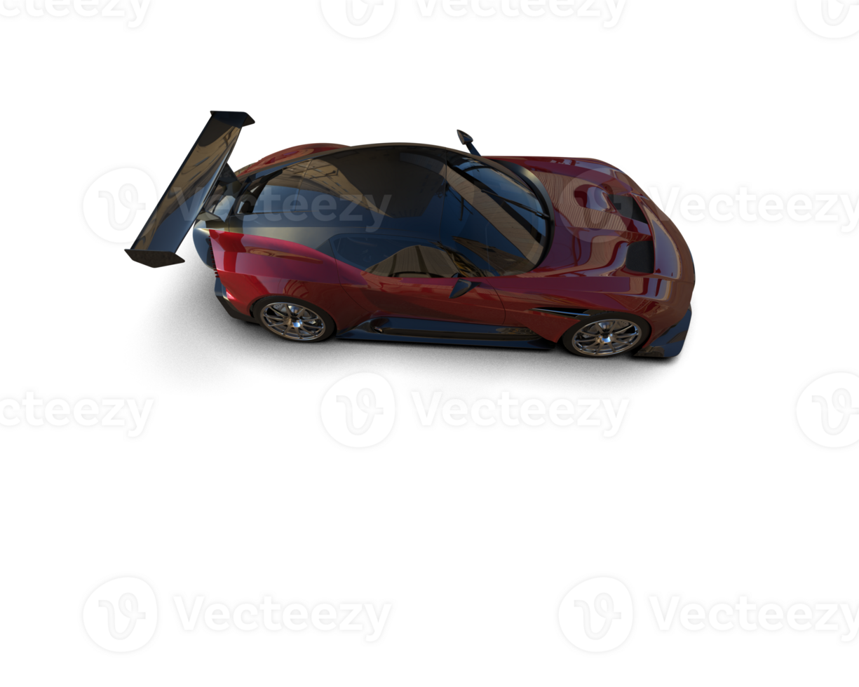 Realistic sport car isolated on background. 3d rendering - illustration png