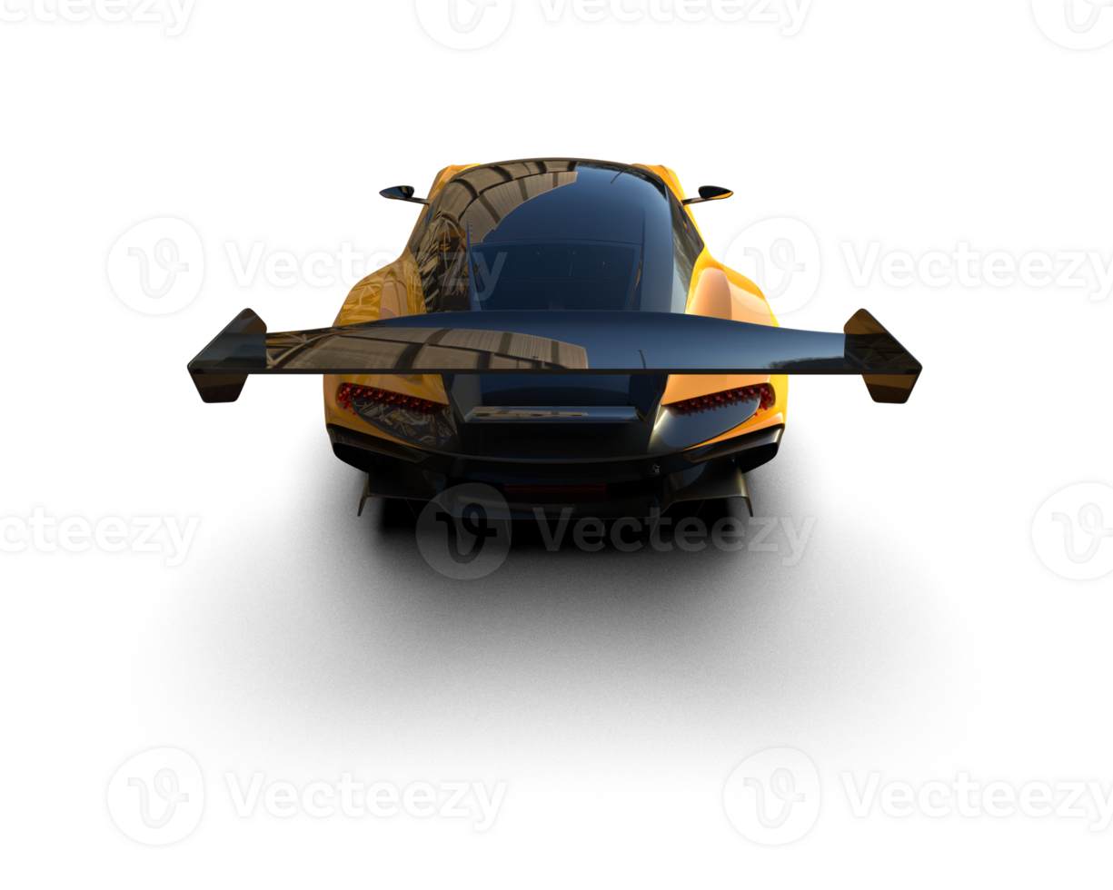 Realistic sport car isolated on background. 3d rendering - illustration png