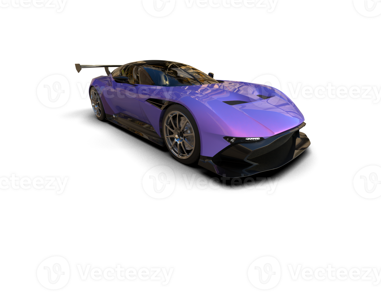 Realistic sport car isolated on background. 3d rendering - illustration png