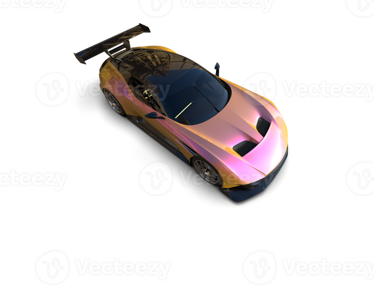 Realistic sport car isolated on background. 3d rendering - illustration png
