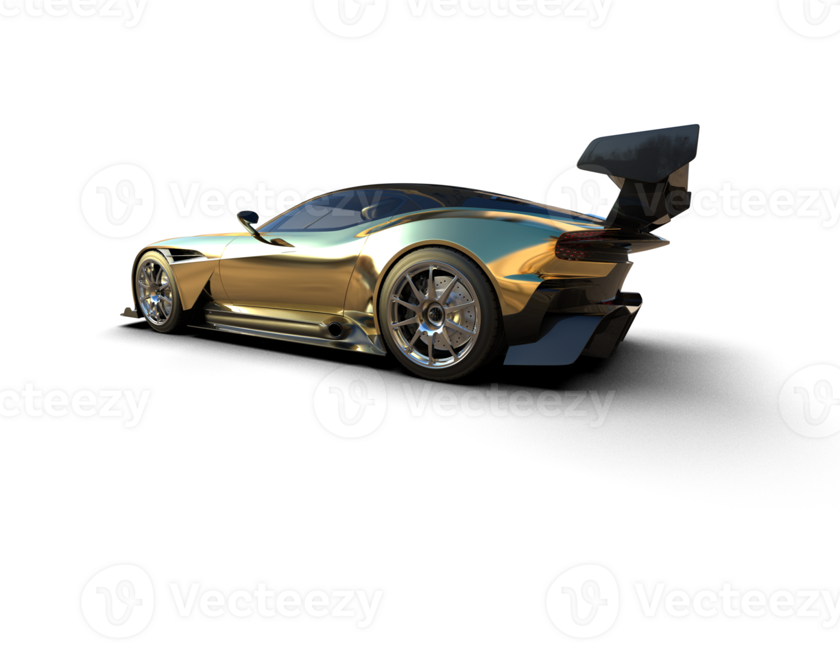 Realistic sport car isolated on background. 3d rendering - illustration png
