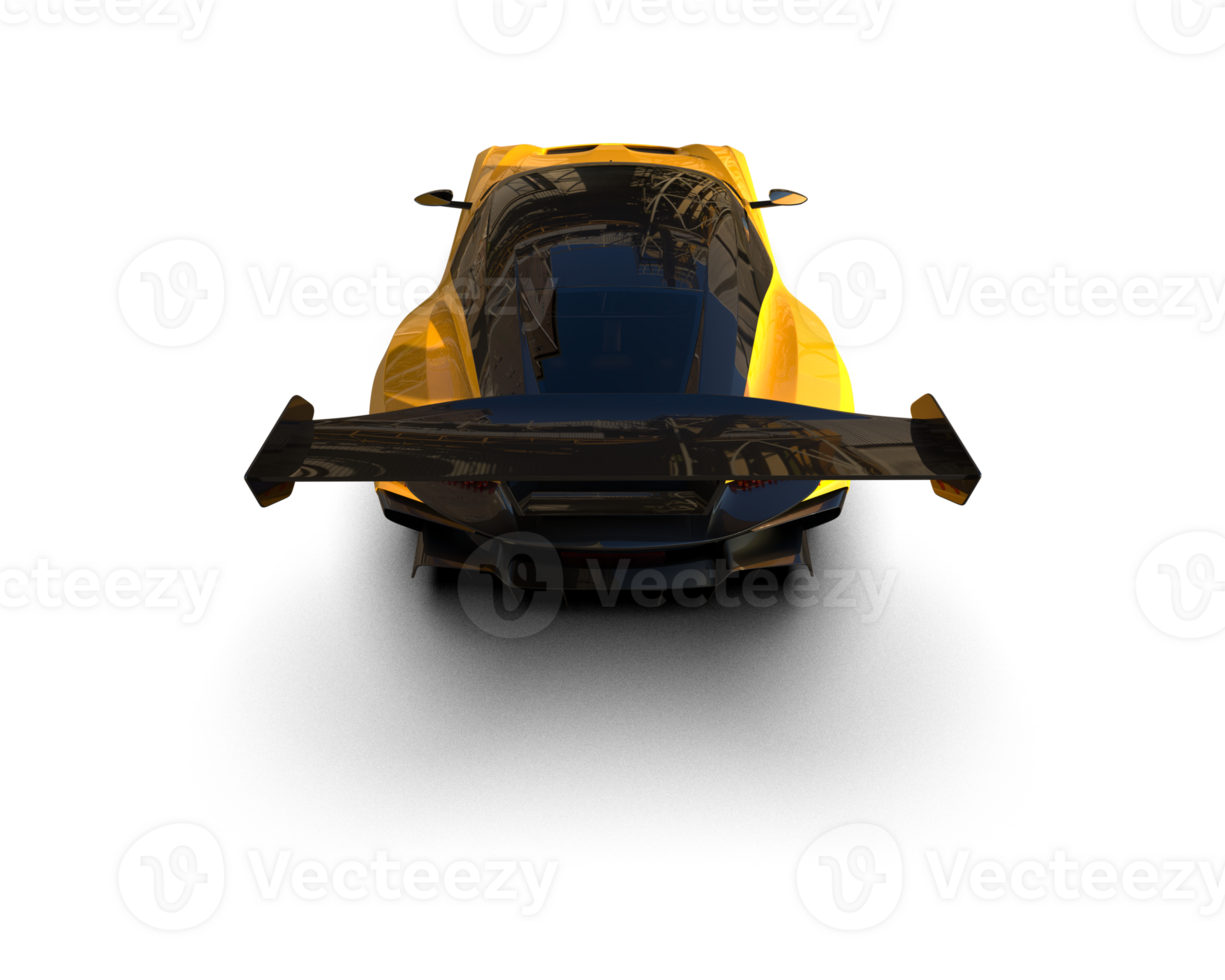 Realistic sport car isolated on background. 3d rendering - illustration png