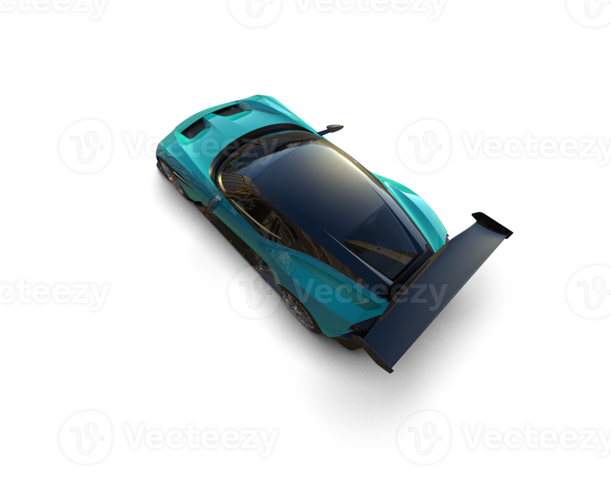 Realistic sport car isolated on background. 3d rendering - illustration png