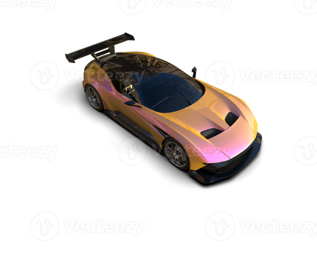 Realistic sport car isolated on background. 3d rendering - illustration png