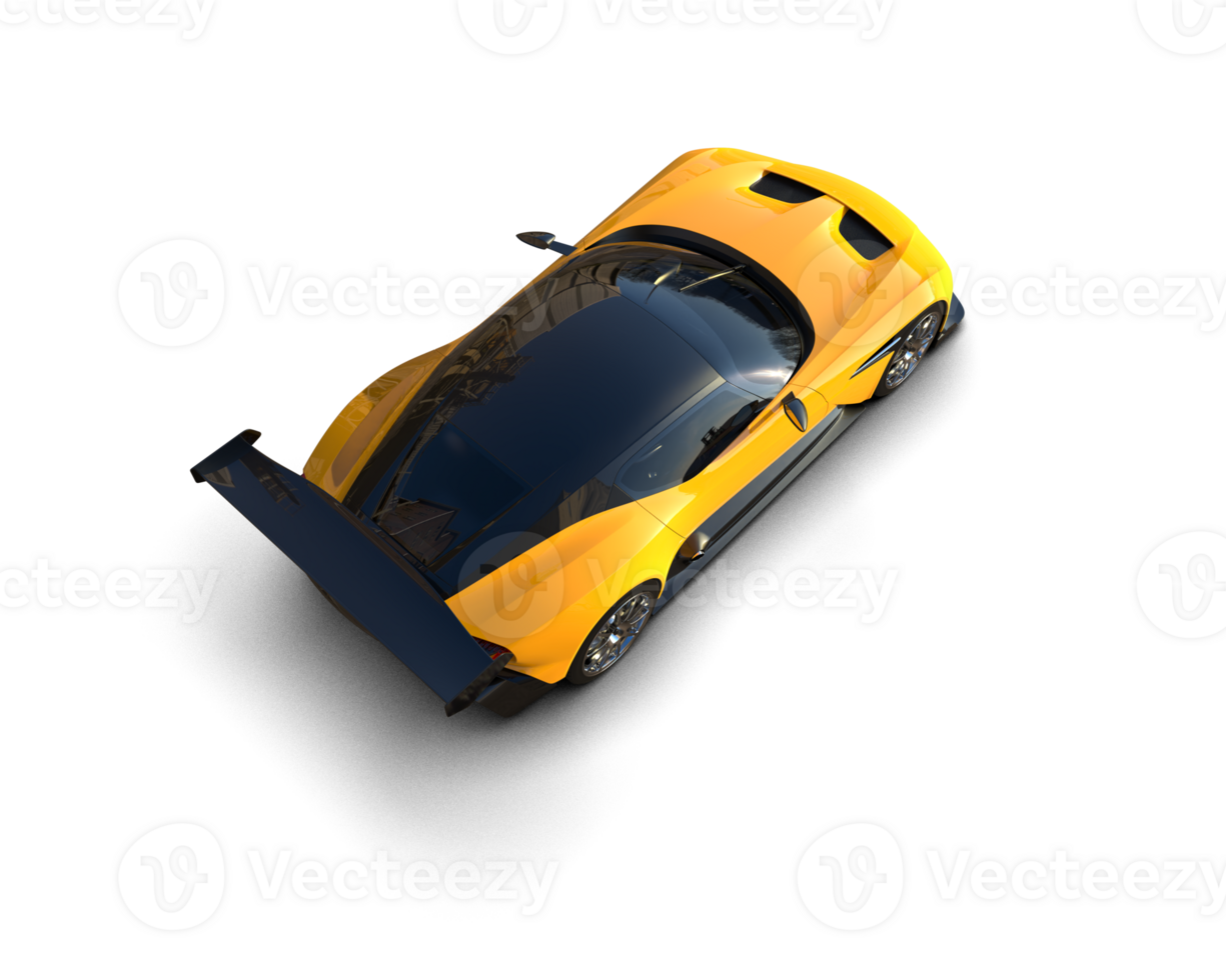 Realistic sport car isolated on background. 3d rendering - illustration png