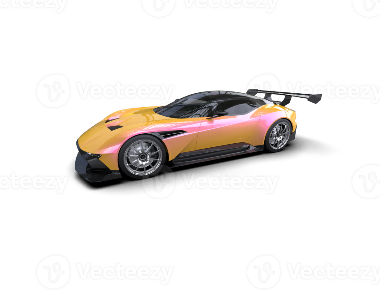 Realistic sport car isolated on background. 3d rendering - illustration png