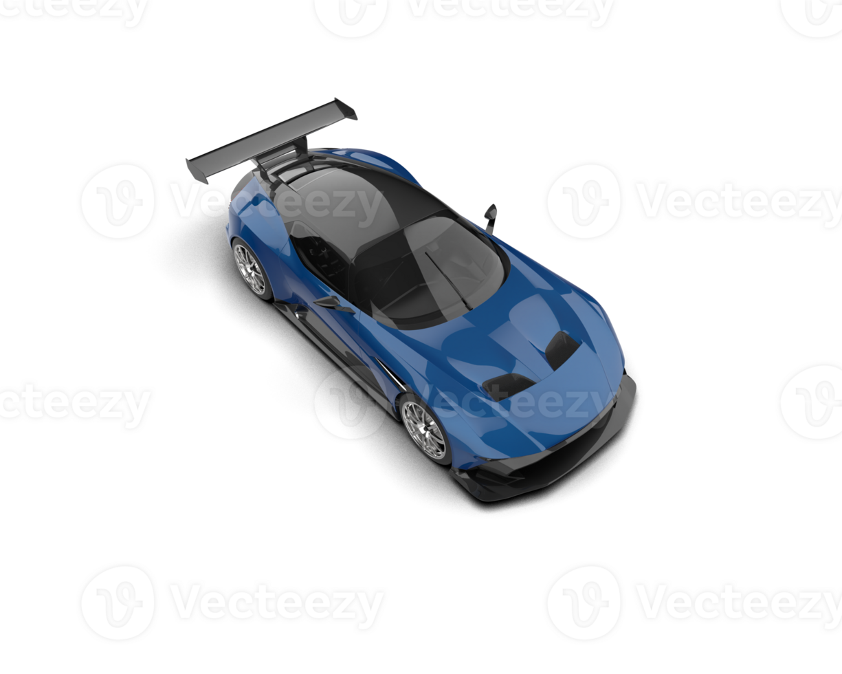 Realistic sport car isolated on background. 3d rendering - illustration png