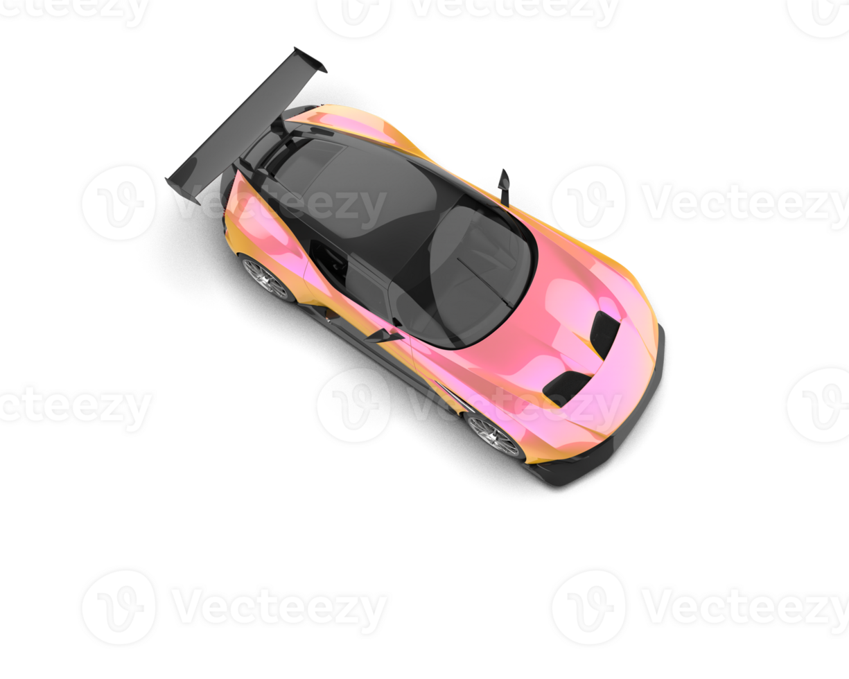 Realistic sport car isolated on background. 3d rendering - illustration png