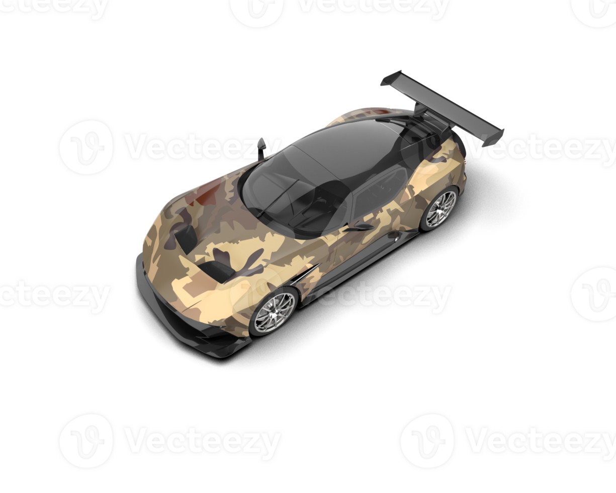Realistic sport car isolated on background. 3d rendering - illustration png