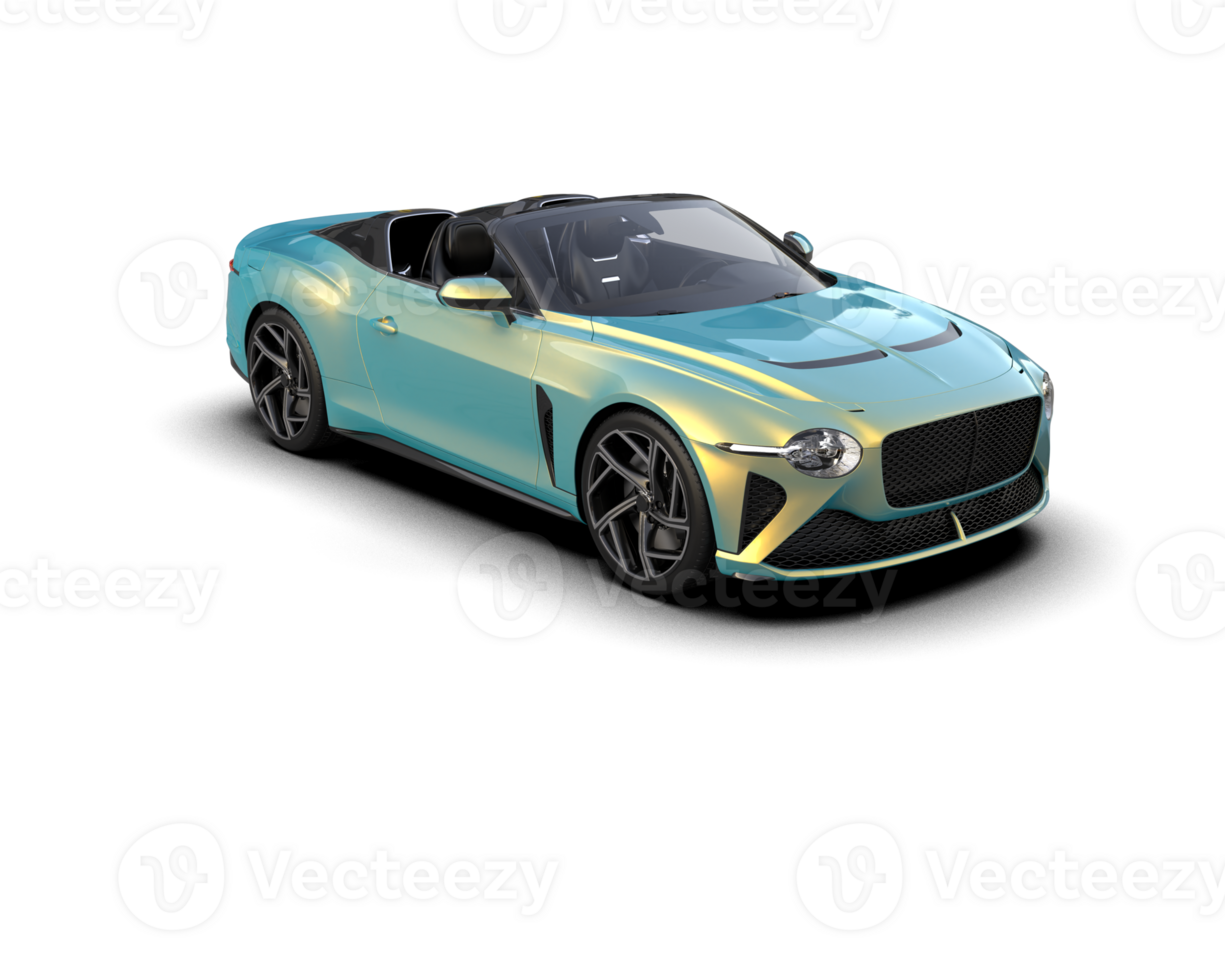 Realistic sport car isolated on background. 3d rendering - illustration png