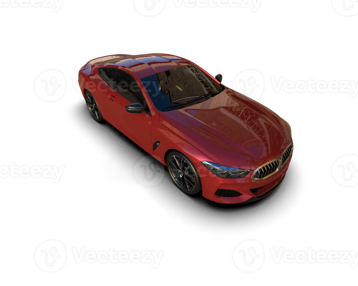 Realistic sport car isolated on background. 3d rendering - illustration png
