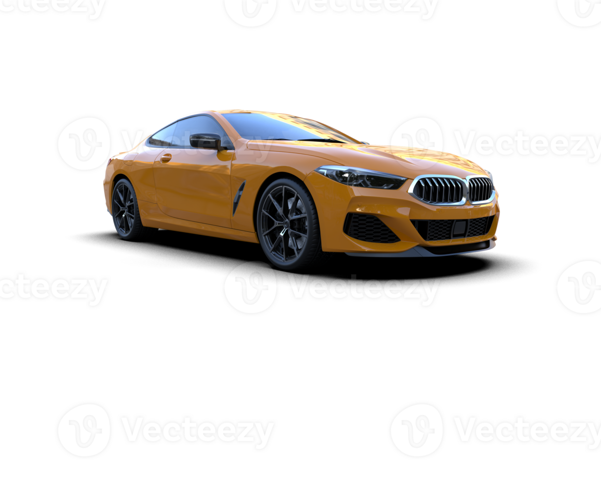 Realistic sport car isolated on background. 3d rendering - illustration png