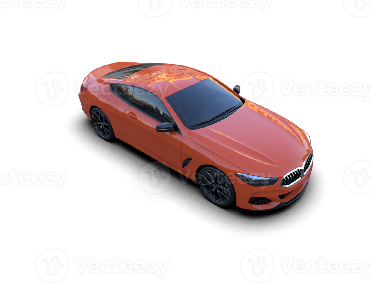 Realistic sport car isolated on background. 3d rendering - illustration png