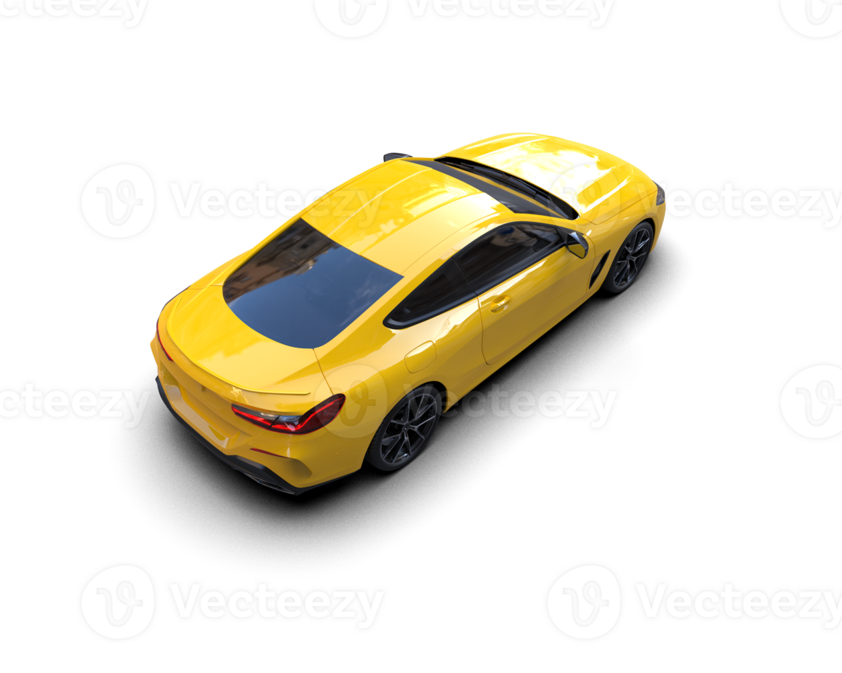 Realistic sport car isolated on background. 3d rendering - illustration png