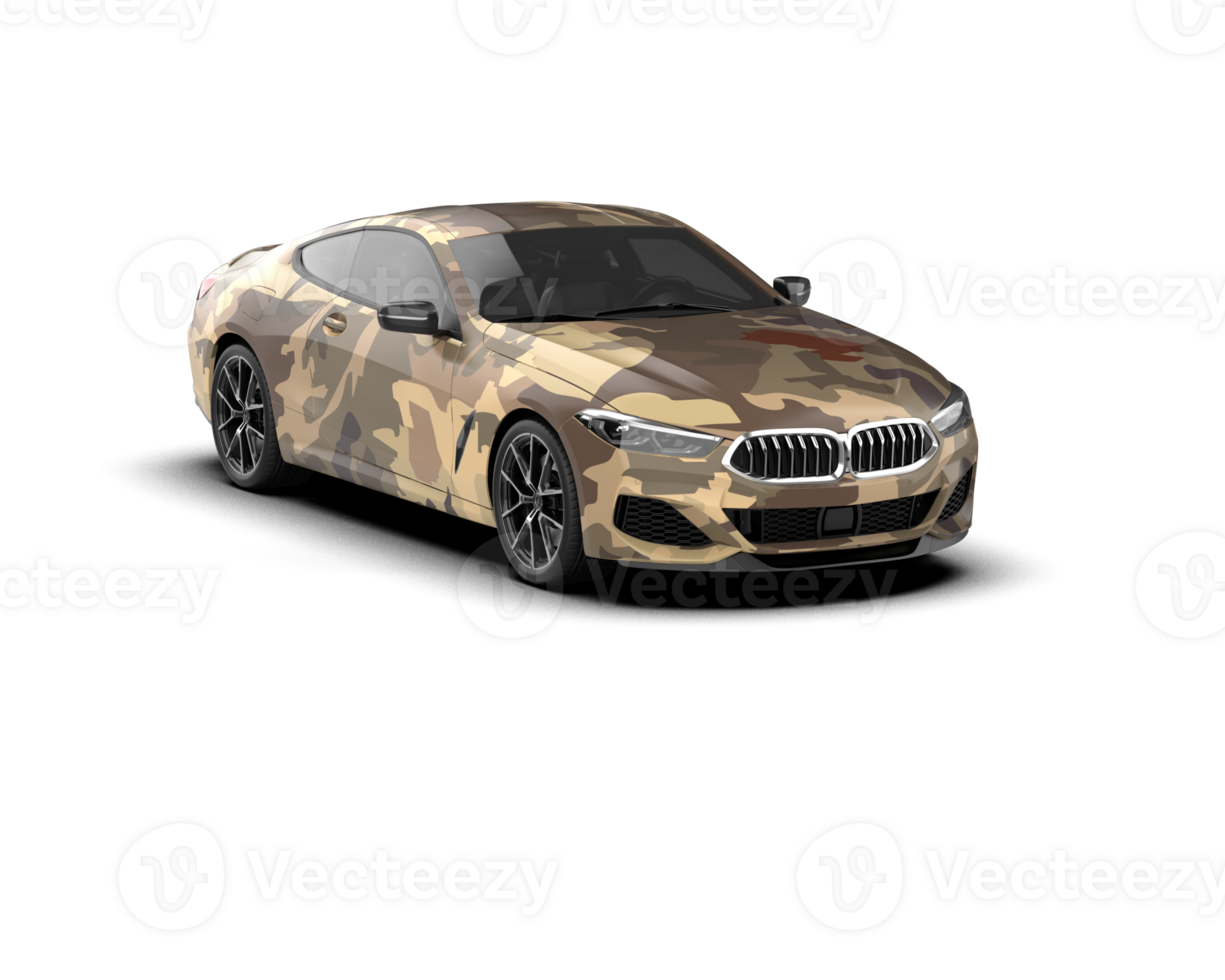 Realistic sport car isolated on background. 3d rendering - illustration png