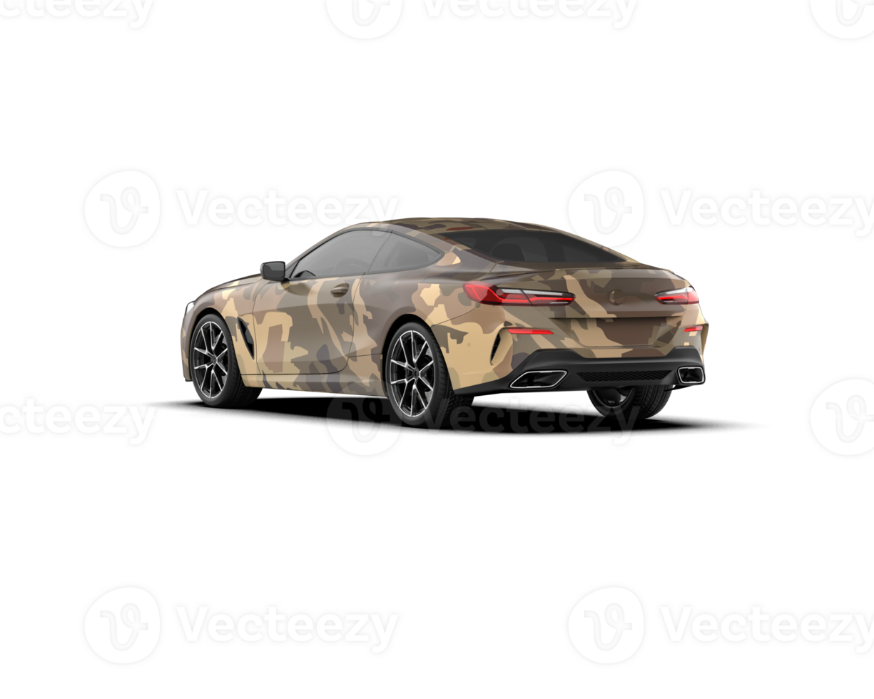 Realistic sport car isolated on background. 3d rendering - illustration png
