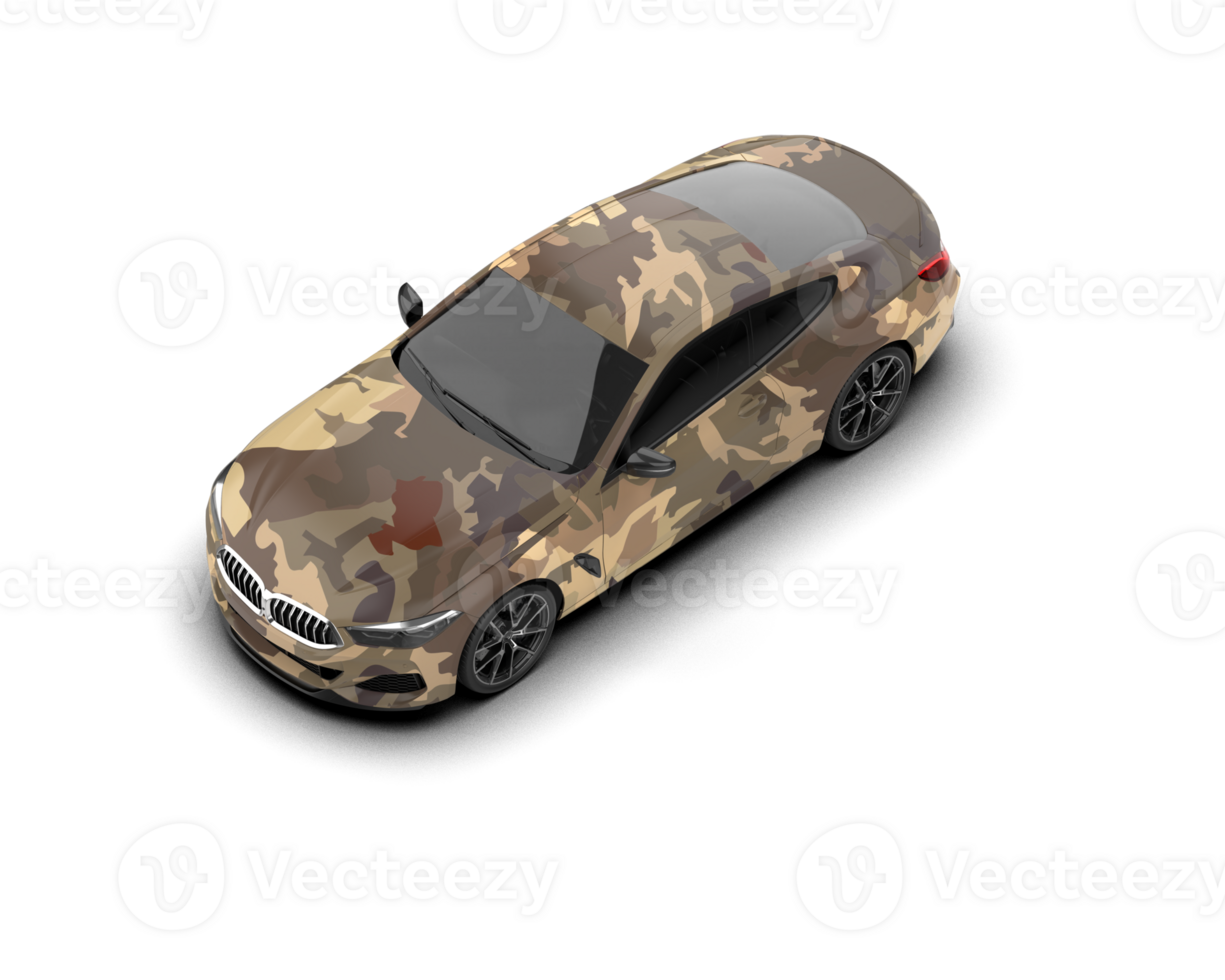 Realistic sport car isolated on background. 3d rendering - illustration png
