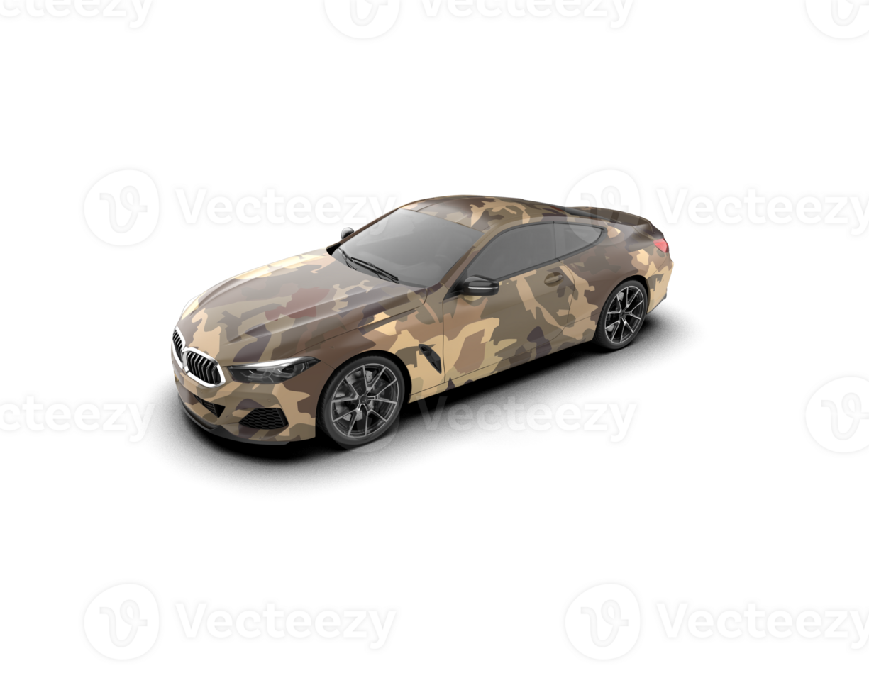 Realistic sport car isolated on background. 3d rendering - illustration png