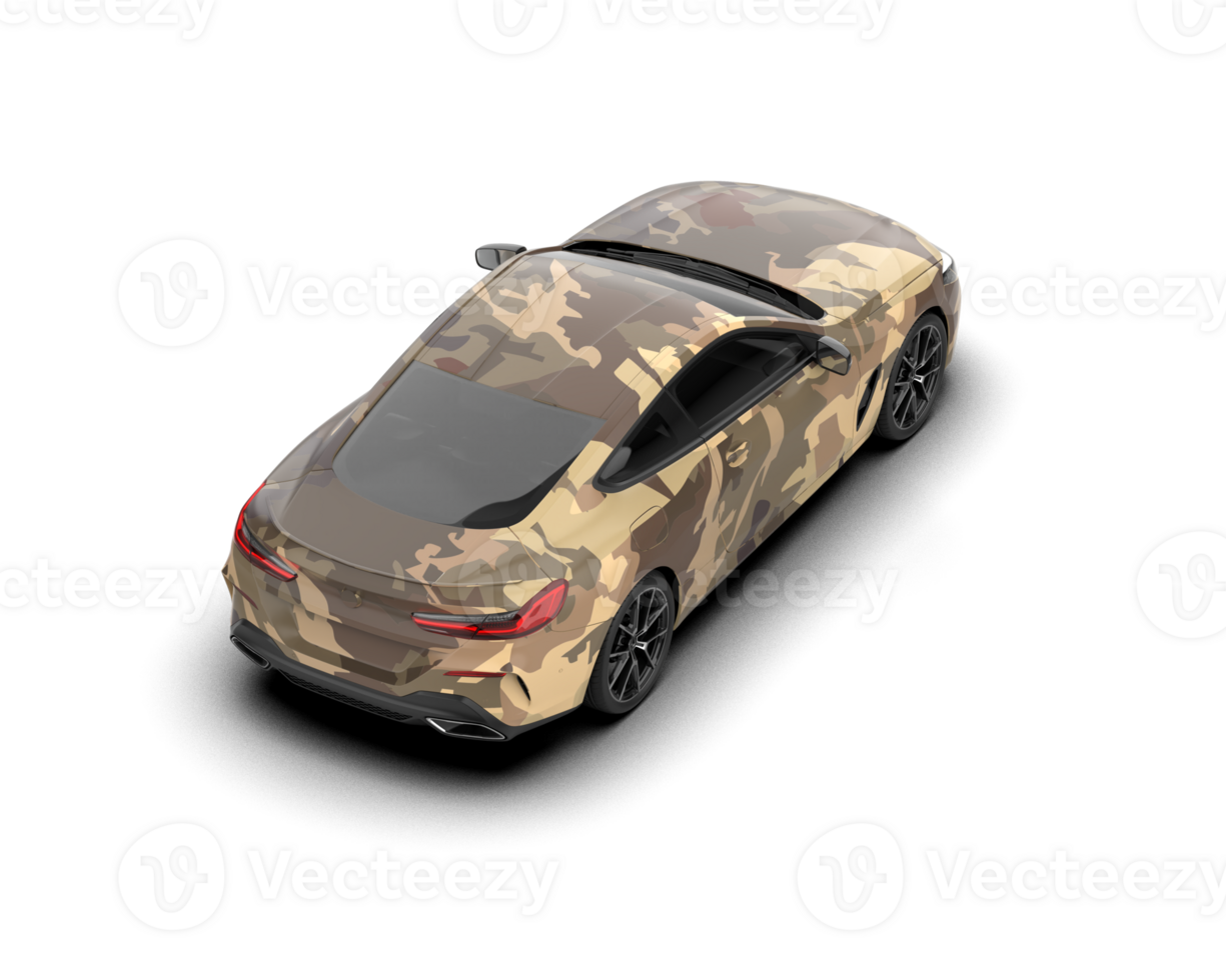 Realistic sport car isolated on background. 3d rendering - illustration png