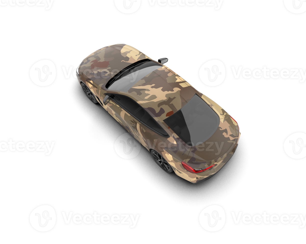 Realistic sport car isolated on background. 3d rendering - illustration png