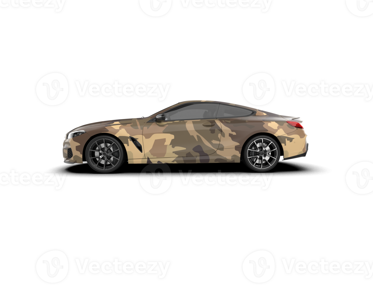 Realistic sport car isolated on background. 3d rendering - illustration png