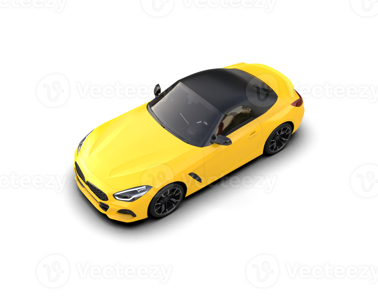 Realistic sport car isolated on background. 3d rendering - illustration png