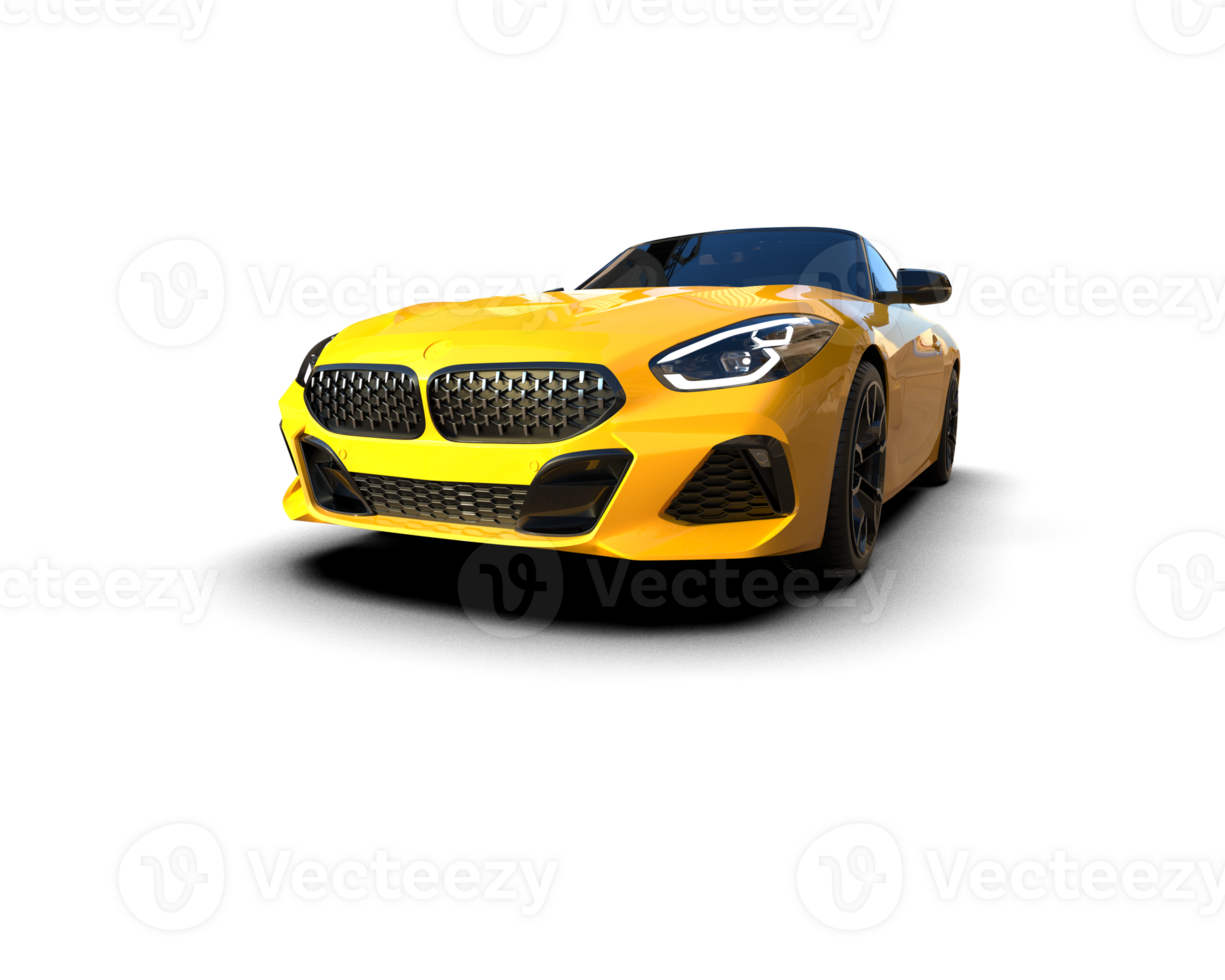 Realistic sport car isolated on background. 3d rendering - illustration png
