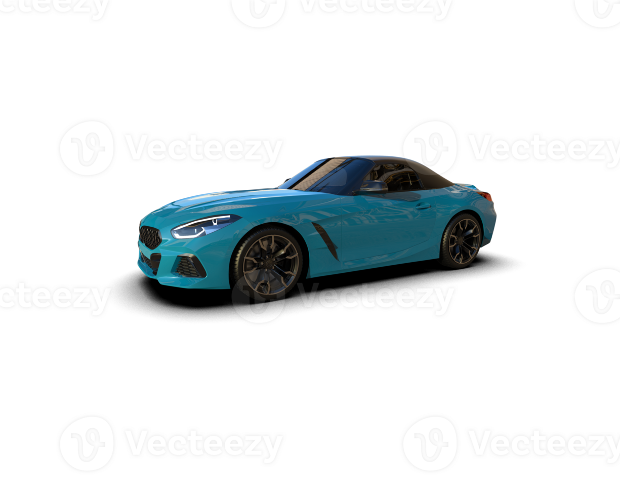 Realistic sport car isolated on background. 3d rendering - illustration png