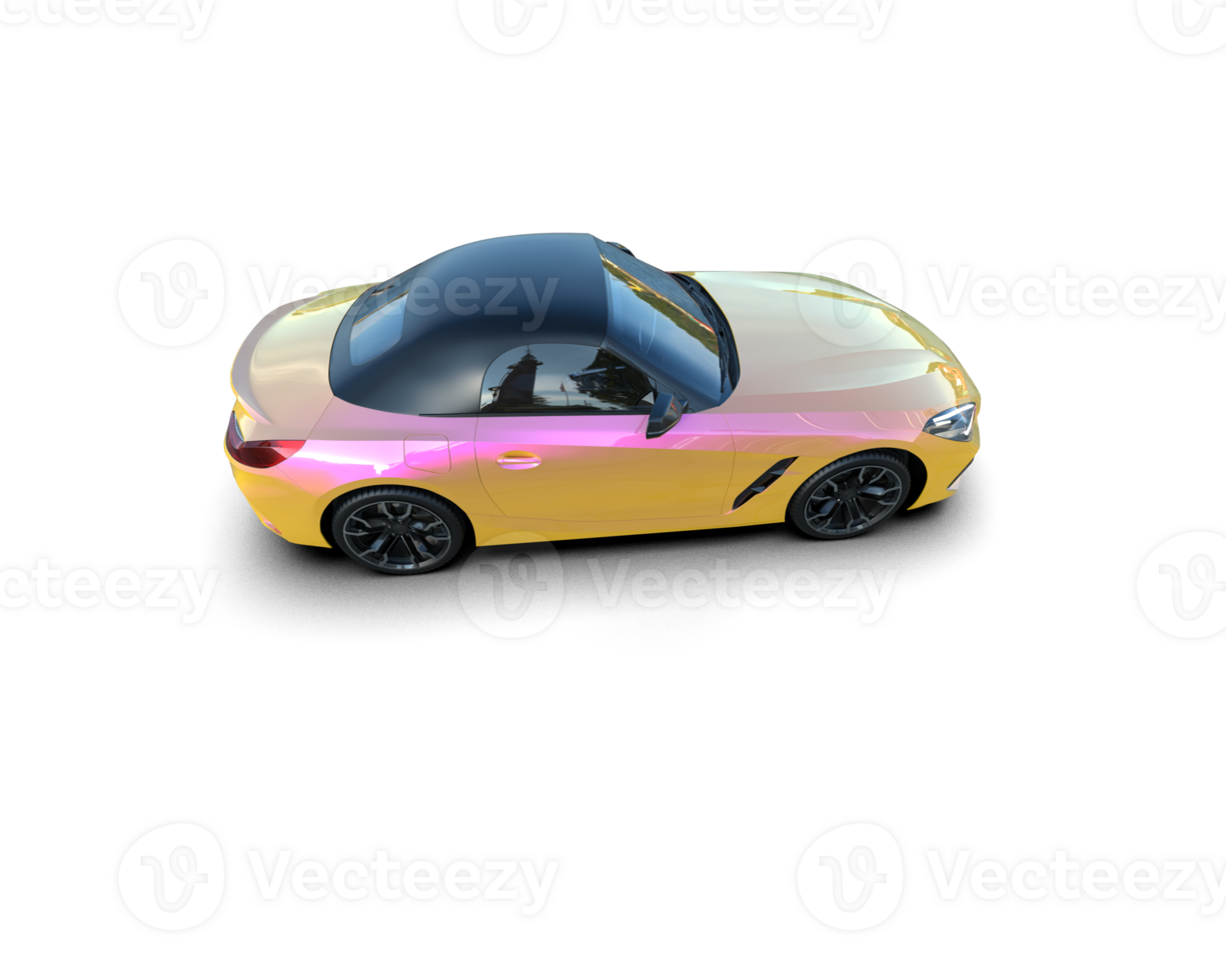 Realistic sport car isolated on background. 3d rendering - illustration png