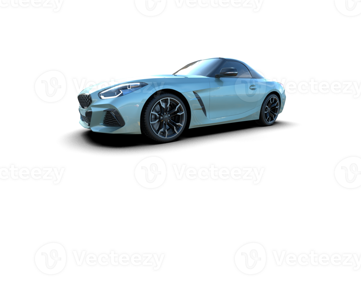 Realistic sport car isolated on background. 3d rendering - illustration png