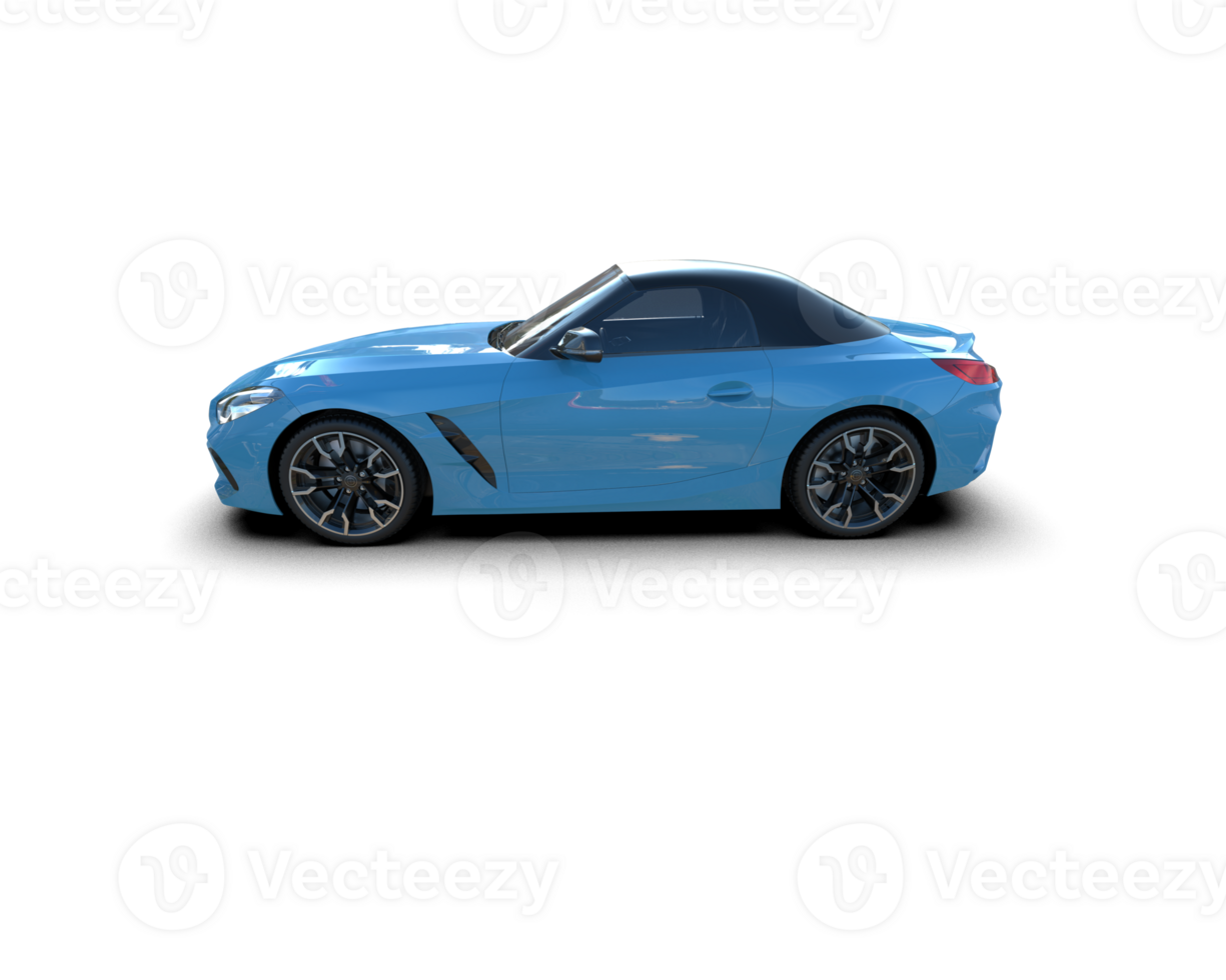 Realistic sport car isolated on background. 3d rendering - illustration png