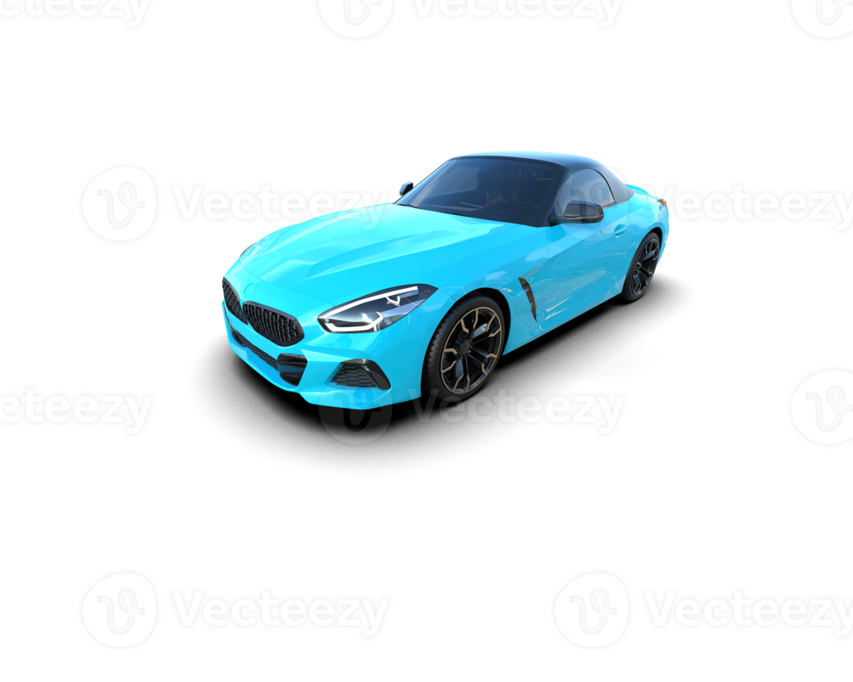 Realistic sport car isolated on background. 3d rendering - illustration png