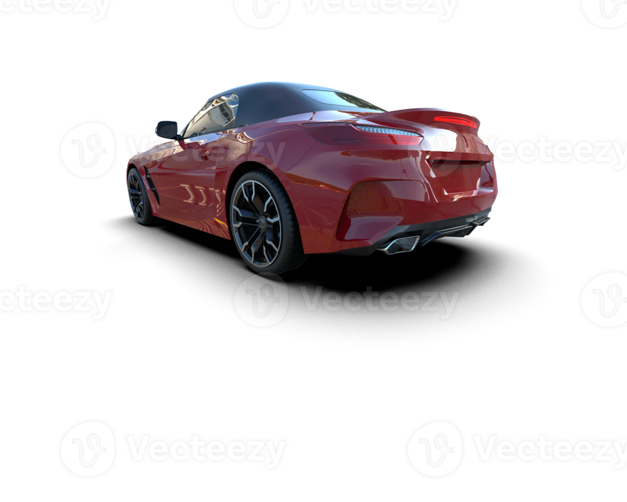 Realistic sport car isolated on background. 3d rendering - illustration png