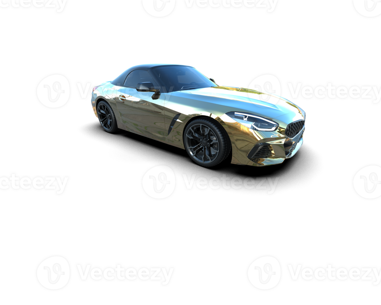 Realistic sport car isolated on background. 3d rendering - illustration png