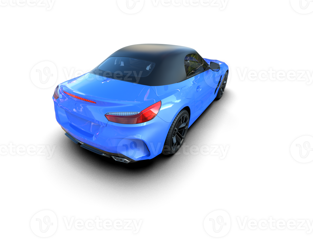 Realistic sport car isolated on background. 3d rendering - illustration png